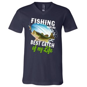 Fishing Husband Wife Marriage V-Neck T-Shirt