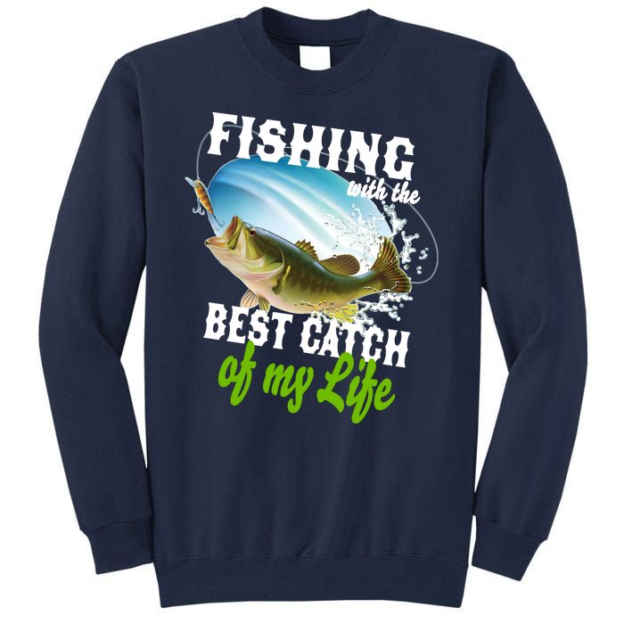 Fishing Husband Wife Marriage Tall Sweatshirt