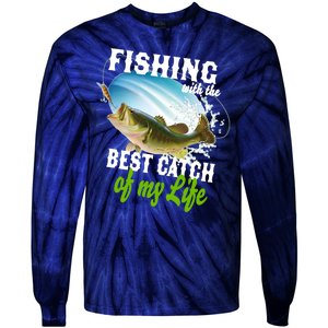 Fishing Husband Wife Marriage Tie-Dye Long Sleeve Shirt