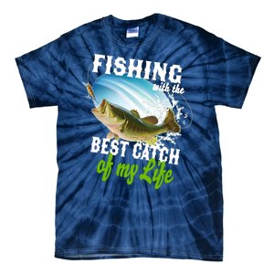 Fishing Husband Wife Marriage Tie-Dye T-Shirt