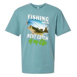 Fishing Husband Wife Marriage Sueded Cloud Jersey T-Shirt