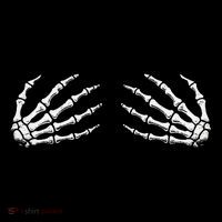Funny Halloween Women Rock Band Boob Skeleton Hand Bra Premium T-Shirt