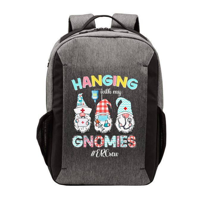 Funny Hanging With My ER Crew Gnomies Nursing Nurses Day Vector Backpack