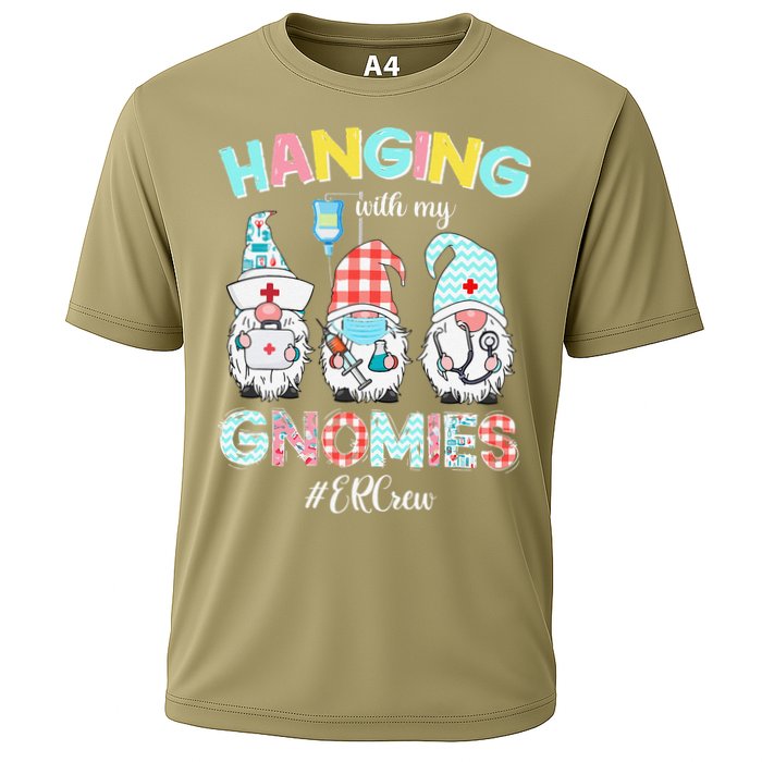 Funny Hanging With My ER Crew Gnomies Nursing Nurses Day Cooling Performance Crew T-Shirt