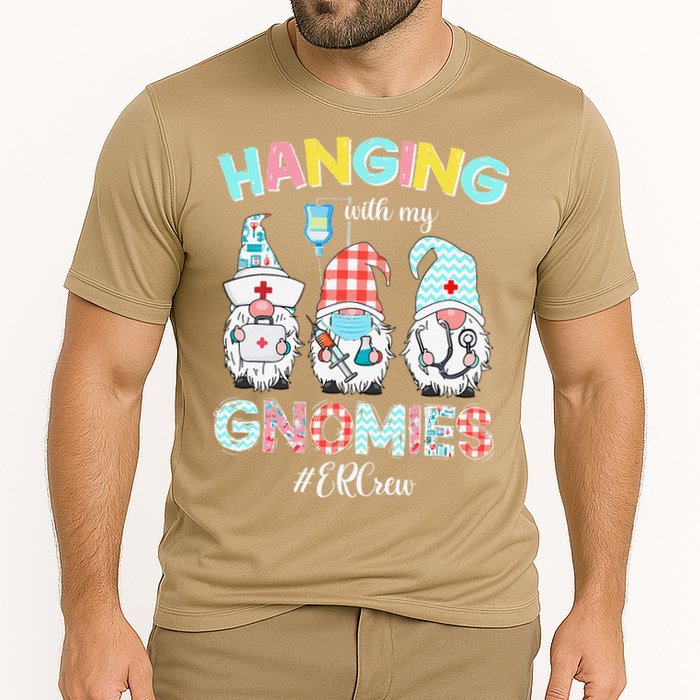 Funny Hanging With My ER Crew Gnomies Nursing Nurses Day Cooling Performance Crew T-Shirt