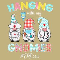 Funny Hanging With My ER Crew Gnomies Nursing Nurses Day Cooling Performance Crew T-Shirt