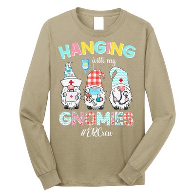 Funny Hanging With My ER Crew Gnomies Nursing Nurses Day Long Sleeve Shirt