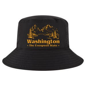 Funny Home Washington The Evergreen State Cool Comfort Performance Bucket Hat