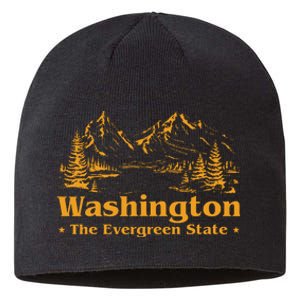 Funny Home Washington The Evergreen State Sustainable Beanie