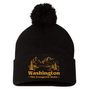 Funny Home Washington The Evergreen State Pom Pom 12in Knit Beanie