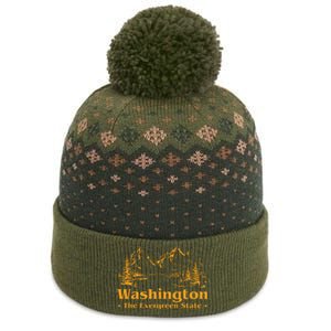 Funny Home Washington The Evergreen State The Baniff Cuffed Pom Beanie