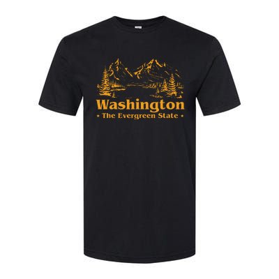 Funny Home Washington The Evergreen State Softstyle CVC T-Shirt