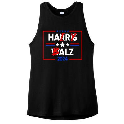 Funny Harris Walz 24 Hairy Balz 2024 Meme Democratics Vote Ladies PosiCharge Tri-Blend Wicking Tank