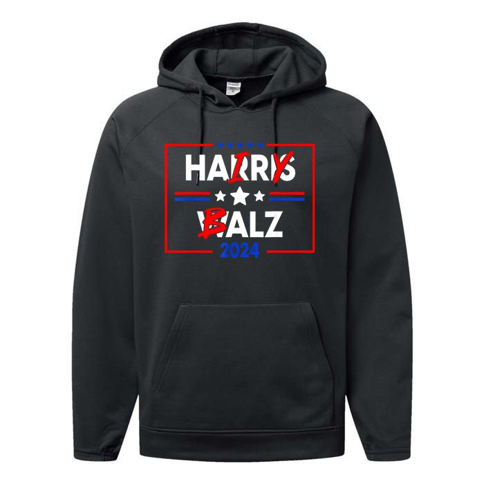 Funny Harris Walz 24 Hairy Balz 2024 Meme Democratics Vote Performance Fleece Hoodie