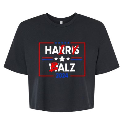 Funny Harris Walz 24 Hairy Balz 2024 Meme Democratics Vote Bella+Canvas Jersey Crop Tee