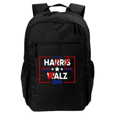 Funny Harris Walz 24 Hairy Balz 2024 Meme Democratics Vote Daily Commute Backpack