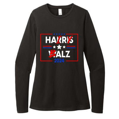 Funny Harris Walz 24 Hairy Balz 2024 Meme Democratics Vote Womens CVC Long Sleeve Shirt