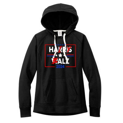 Funny Harris Walz 24 Hairy Balz 2024 Meme Democratics Vote Women's Fleece Hoodie