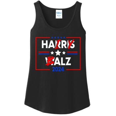 Funny Harris Walz 24 Hairy Balz 2024 Meme Democratics Vote Ladies Essential Tank