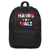 Funny Harris Walz 24 Hairy Balz 2024 Meme Democratics Vote 16 in Basic Backpack