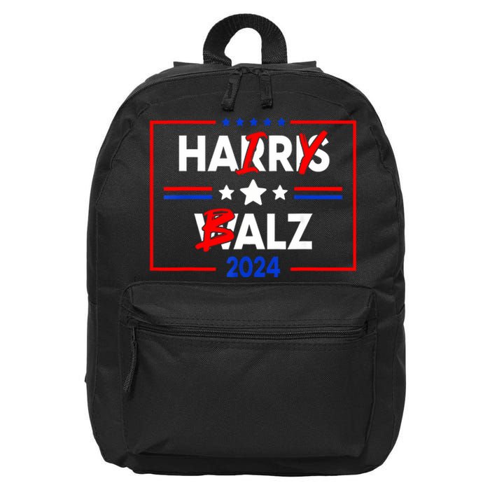 Funny Harris Walz 24 Hairy Balz 2024 Meme Democratics Vote 16 in Basic Backpack