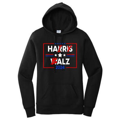 Funny Harris Walz 24 Hairy Balz 2024 Meme Democratics Vote Women's Pullover Hoodie