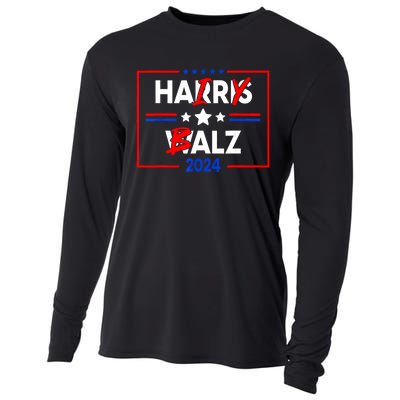 Funny Harris Walz 24 Hairy Balz 2024 Meme Democratics Vote Cooling Performance Long Sleeve Crew