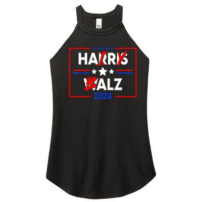 Funny Harris Walz 24 Hairy Balz 2024 Meme Democratics Vote Women's Perfect Tri Rocker Tank