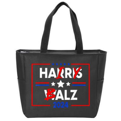 Funny Harris Walz 24 Hairy Balz 2024 Meme Democratics Vote Zip Tote Bag