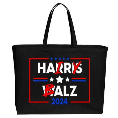 Funny Harris Walz 24 Hairy Balz 2024 Meme Democratics Vote Cotton Canvas Jumbo Tote