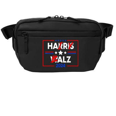 Funny Harris Walz 24 Hairy Balz 2024 Meme Democratics Vote Crossbody Pack