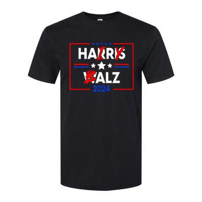 Funny Harris Walz 24 Hairy Balz 2024 Meme Democratics Vote Softstyle CVC T-Shirt