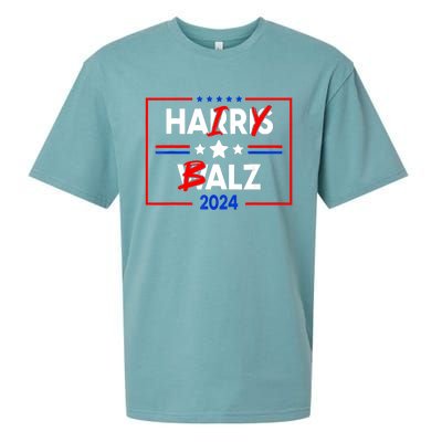 Funny Harris Walz 24 Hairy Balz 2024 Meme Democratics Vote Sueded Cloud Jersey T-Shirt