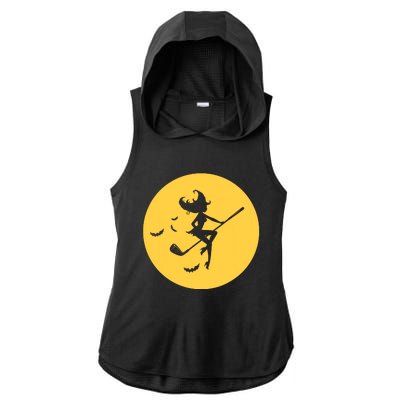 Funny Halloween Witch Golf Stick Golfer Golfing Premium Ladies PosiCharge Tri-Blend Wicking Draft Hoodie Tank