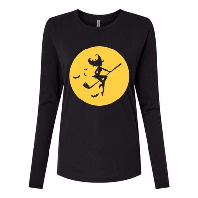 Funny Halloween Witch Golf Stick Golfer Golfing Premium Womens Cotton Relaxed Long Sleeve T-Shirt