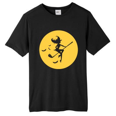 Funny Halloween Witch Golf Stick Golfer Golfing Premium Tall Fusion ChromaSoft Performance T-Shirt