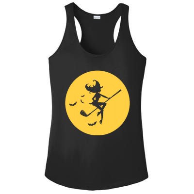 Funny Halloween Witch Golf Stick Golfer Golfing Premium Ladies PosiCharge Competitor Racerback Tank