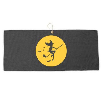 Funny Halloween Witch Golf Stick Golfer Golfing Premium Large Microfiber Waffle Golf Towel