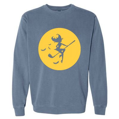 Funny Halloween Witch Golf Stick Golfer Golfing Premium Garment-Dyed Sweatshirt