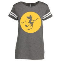 Funny Halloween Witch Golf Stick Golfer Golfing Premium Enza Ladies Jersey Football T-Shirt