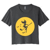 Funny Halloween Witch Golf Stick Golfer Golfing Premium Women's Crop Top Tee