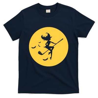 Funny Halloween Witch Golf Stick Golfer Golfing Premium T-Shirt