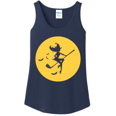 Funny Halloween Witch Golf Stick Golfer Golfing Premium Ladies Essential Tank