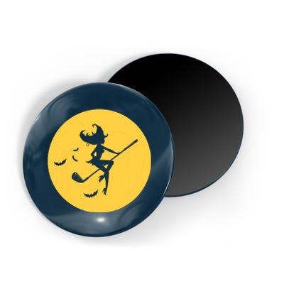 Funny Halloween Witch Golf Stick Golfer Golfing Premium Magnet