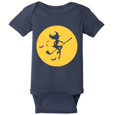 Funny Halloween Witch Golf Stick Golfer Golfing Premium Baby Bodysuit