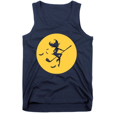 Funny Halloween Witch Golf Stick Golfer Golfing Premium Tank Top