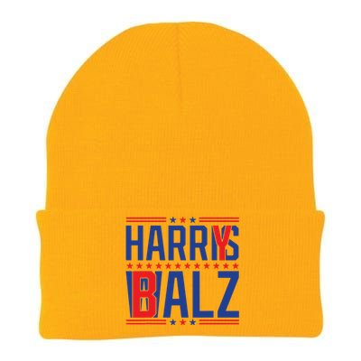 Funny Harris Walz 24 Harry Balz 2024 Meme Democratics Vote Knit Cap Winter Beanie