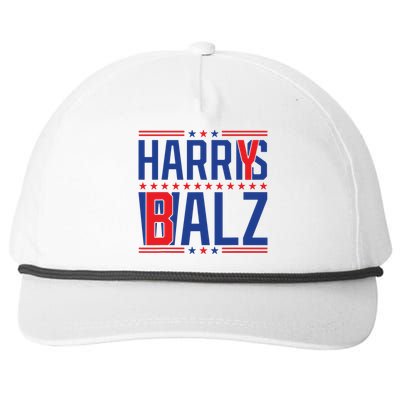 Funny Harris Walz 24 Harry Balz 2024 Meme Democratics Vote Snapback Five-Panel Rope Hat