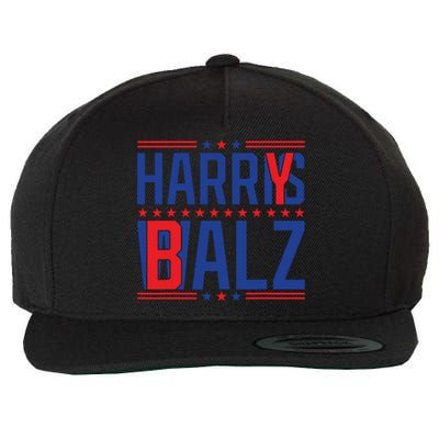 Funny Harris Walz 24 Harry Balz 2024 Meme Democratics Vote Wool Snapback Cap