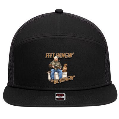 Feet Hangin We Bangin Trump Duck Hunting 7 Panel Mesh Trucker Snapback Hat